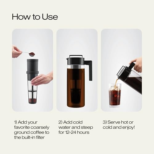 Deluxe Cold Brew Coffee Maker (Black / 2 qt)