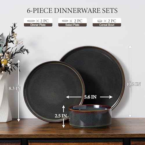 Stoneware Dinnerware Sets for 2