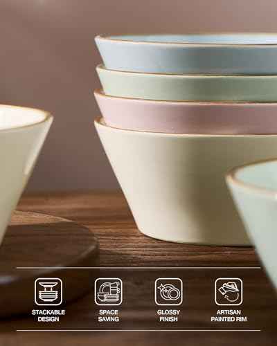 Saturn Stoneware Dishes Dinnerware Set for 8 (24 Count)