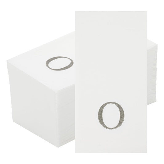 Silver O White Linen Feel Guest Towel Napkin (2000 Count)