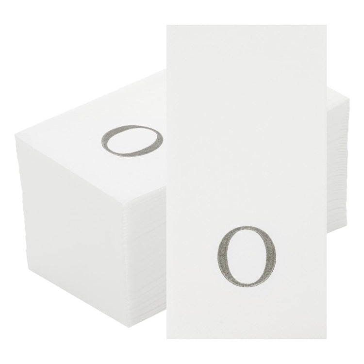 Silver O White Linen Feel Guest Towel Napkin (2000 Count)
