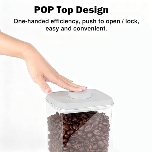Pop Airtight Food Storage Container with Lid (gray, 4.2Qt)