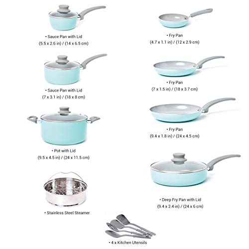 Mueller Pots and Pans Set Healthy Stone 16