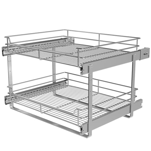 2 Tier Cabinet Pull Out Shelves (20 x 22 Inch)