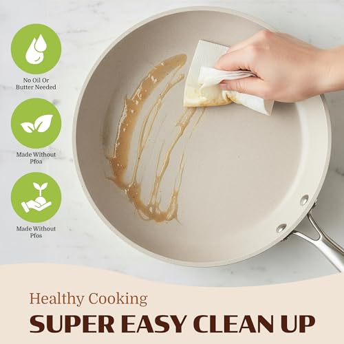 Ceraluxe 20Pc Pots and Pans Set Non Stick Ceramic Cookware Set