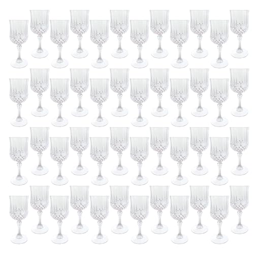 48Pack Plastic Wine Glasses (48 Count)
