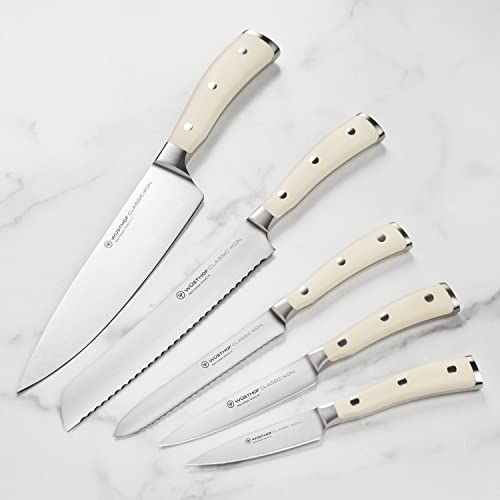 Wusthof Classic Ikon Creme 7 Piece Slim Knife Block Set