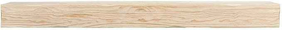 MANTELSDIRECT Breckenridge 48” Fireplace Mantel Shelf with Corbels – Rustic Floating Mantel Shelf for Over Fireplace – Unfinished - Wood Shelf for Wall – Pine Box Construction