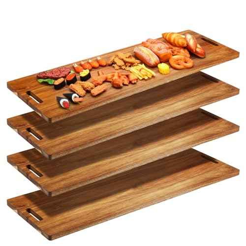 35.4" Large Charcuterie Board with Handles (4 Count)