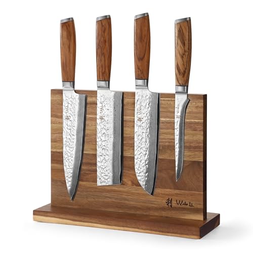 Damascus Knife Block Set