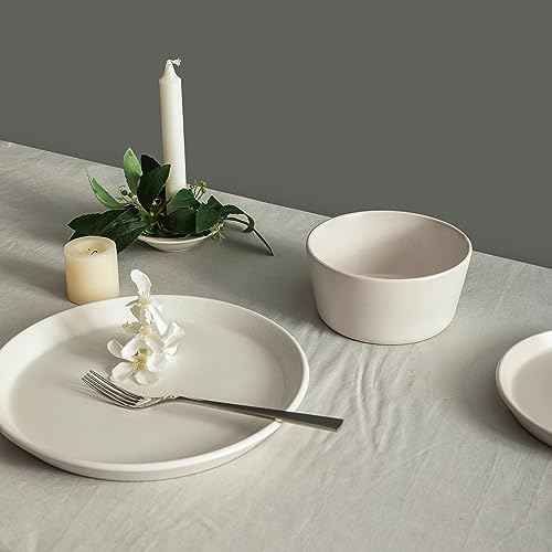 Albie Stoneware 16 Piece Modern Dinnerware Set (16 Count)