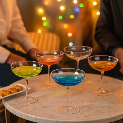 48 Pcs Plastic Coupe Glasses 9 oz Disposable Martini Glasses for Cocktails (48 Count)