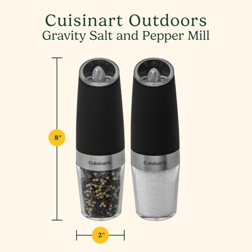 Gravity Salt and Pepper Grinder Set (8"x2")