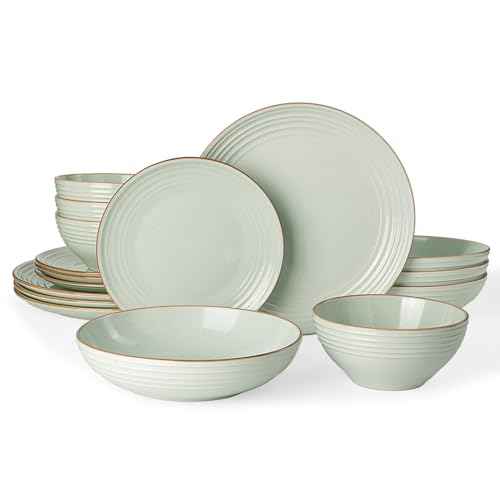 Jupiter Stoneware Dinnerware Sets with Pasta Bowls (16 Count)
