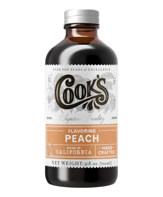 Cook's, Peach Flavoring for Baking, Preserves, Ice Cream, Jam, Cakes, 32oz - Nestoria