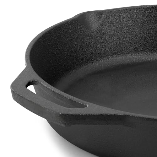 12 Inch Pre Seasoned Cast Iron Skillet with Cast Iron Lid (12 Inch Skillet / 12 Inch Skillet)