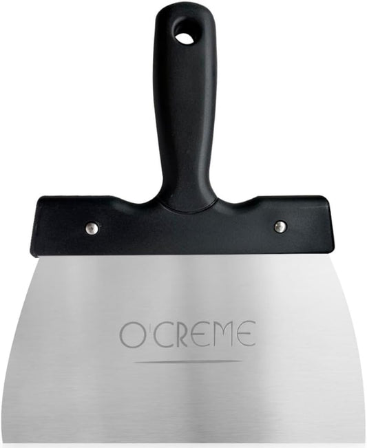 O'Creme Coating Spatula for Chocolate - Stainless Steel Chocolate Thermostat Spatula Dough Scraper (7.9 x 3.9 inch) – Heavy-Duty & Multipurpose Baking Tool, Cake Leveler, Icing Smoother - Nestoria
