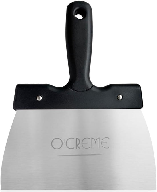 O'Creme Coating Spatula for Chocolate - Stainless Steel Chocolate Thermostat Spatula Dough Scraper (7.9 x 3.9 inch) – Heavy-Duty & Multipurpose Baking Tool, Cake Leveler, Icing Smoother - Nestoria