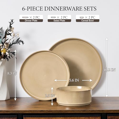 Stoneware Dinnerware Sets for 2