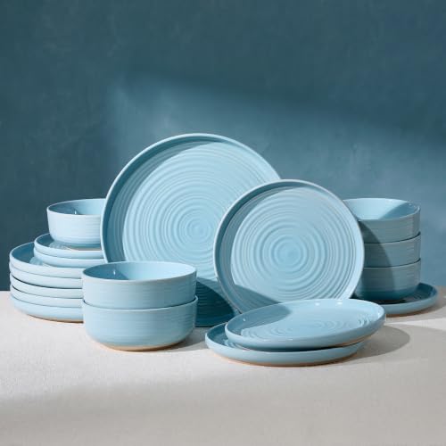 Ceramic Dinnerware Sets for 6 (Ice Blue)