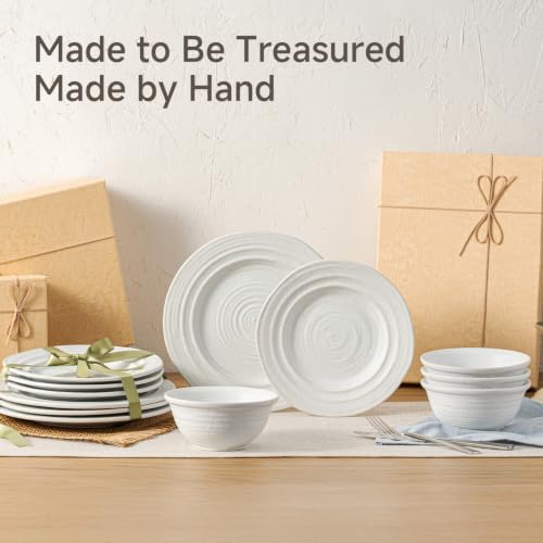 Handmade Stoneware Dinnerware Set (Artisan Ivory / service for 8)