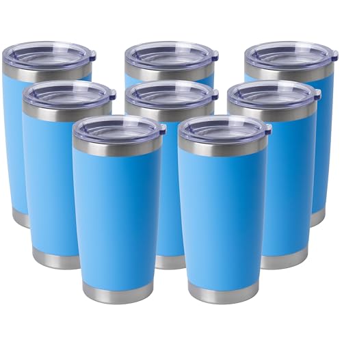 20oz Stainless Steel Tumblers Bulk (Royal Blue-A / 8 Count (Pack of 1))