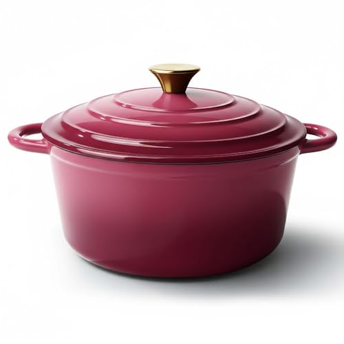 4.5 Quart Dutch Oven Pot with Lid (4.5 QT / Rose)