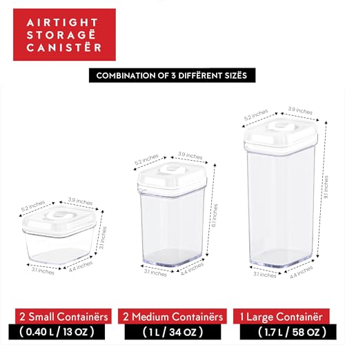 Airtight Food Storage Containers with Lids (07 (Set of 5))