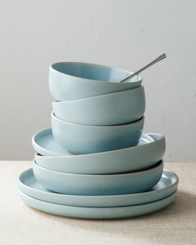 Milkyway 24 Piece Stoneware Dinnerware Set (Light Blue / Service for 8 (Standard Dinner Set))