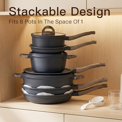 22 Piece Ceramic Cookware Set with Utensils