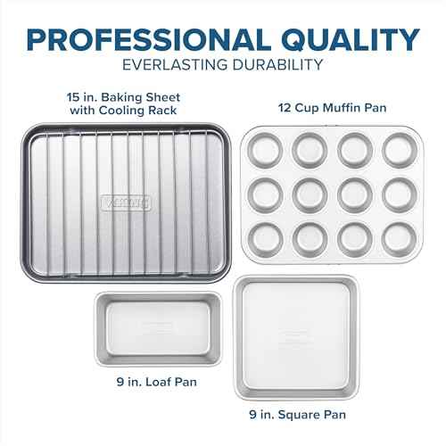 Premium 5 Piece Nonstick Ceramic Baking Pans Set (5 Count)