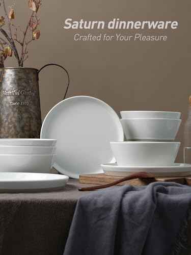 Saturn Stoneware Dinnerware Set with Pasta Bowl (16 Count)