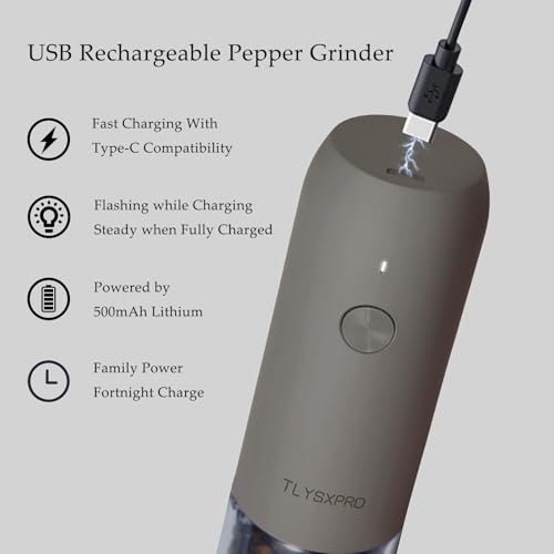 Electric Salt and Pepper Grinder Set (Buttercream)