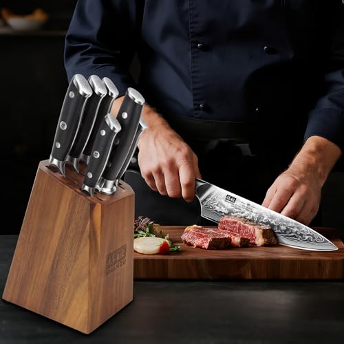 Damascus Kitchen Knife Set (7 Count)