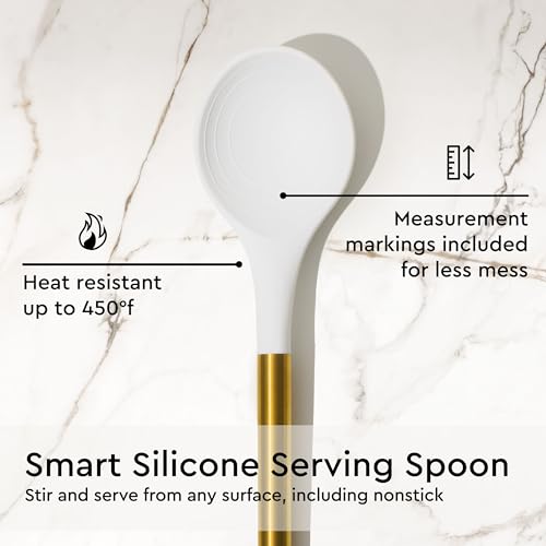 Gold Kitchen Utensils Set (White)