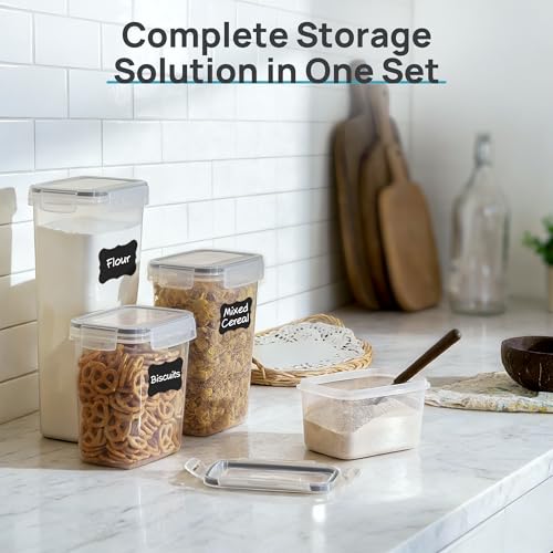 Airtight Food Storage Containers with Lids (Gray)