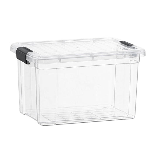 Small Clear Storage Boxes with Lids (4 Count)