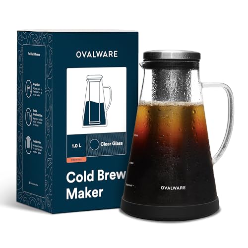 Airtight Cold Brew Coffee Maker with Tea Infuser & Spout 1.0L (34 Ounces)