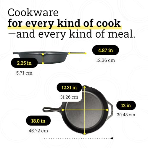 Pre Seasoned Cast Iron Skillet (Skillet / 12-inch)
