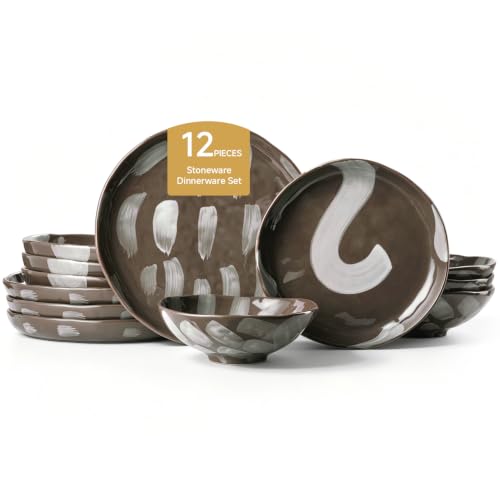 Handcrafted Stoneware Dinnerware Set (Heritage Earth / service for 4)