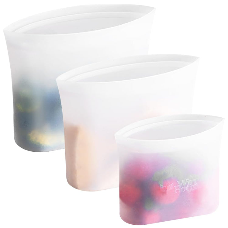 Reusable 100% Silicone Food Storage Bags