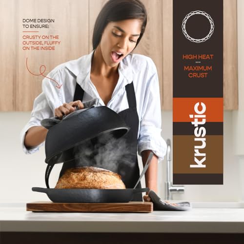 Enameled Cast Iron Dutch Oven for Professional Sourdough Bread Baking