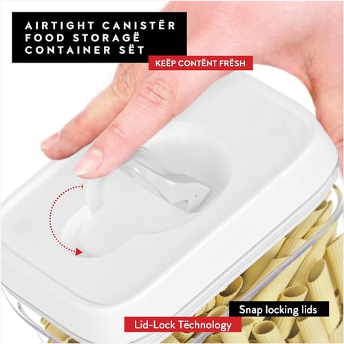 Airtight Food Storage Containers for Pantry With White Lids 1L (01 - 1 Liter (Set of 6))