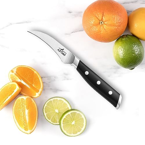 Forged German Stainless Steel Curved Paring Knife 3.5 Inch