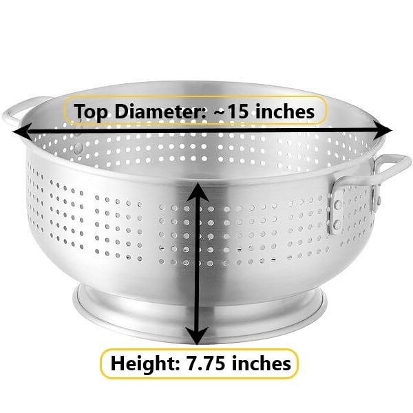 12 Qt. Aluminum Colander with Base and Handles