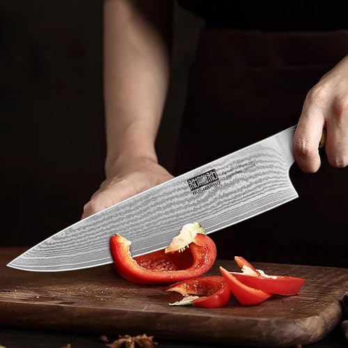Damascus Knife Block Set 7PCS (7 Count)