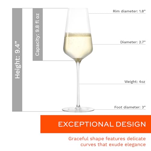 Set of 6 Glass Champagne Flutes (6 Count)
