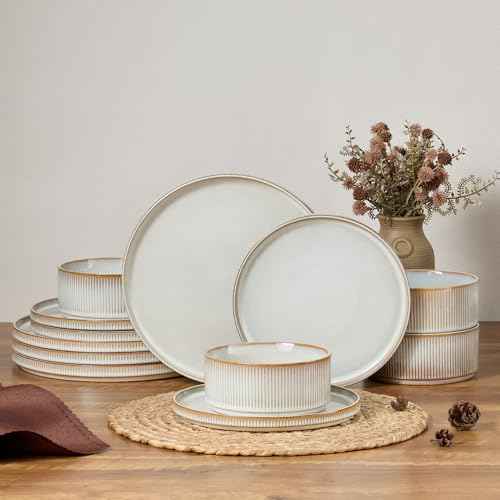 12 Piece Plates and Bowls Sets