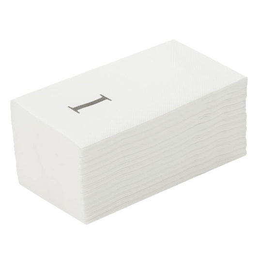 Silver I White Linen Feel Guest Towel Napkin (2000 Count)