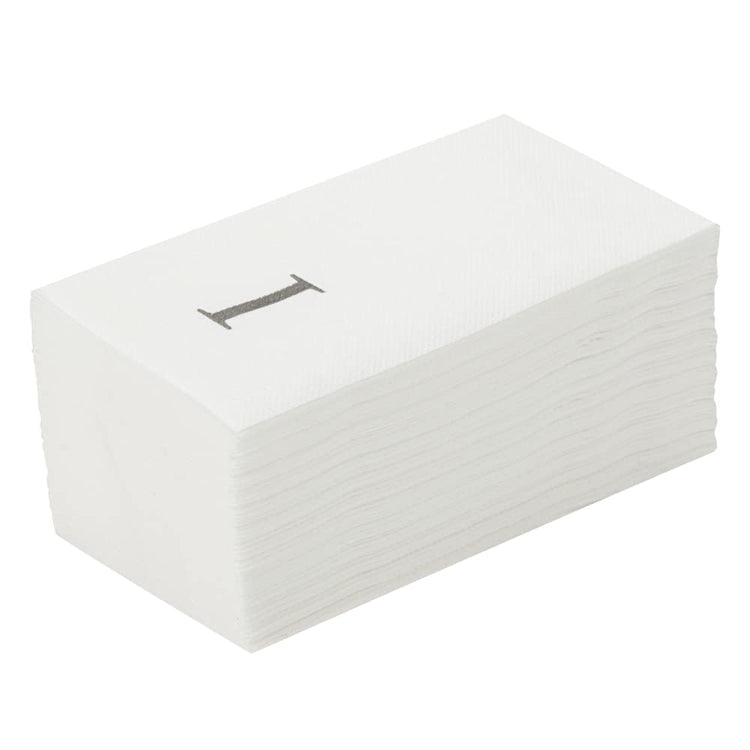 Silver I White Linen Feel Guest Towel Napkin (2000 Count)